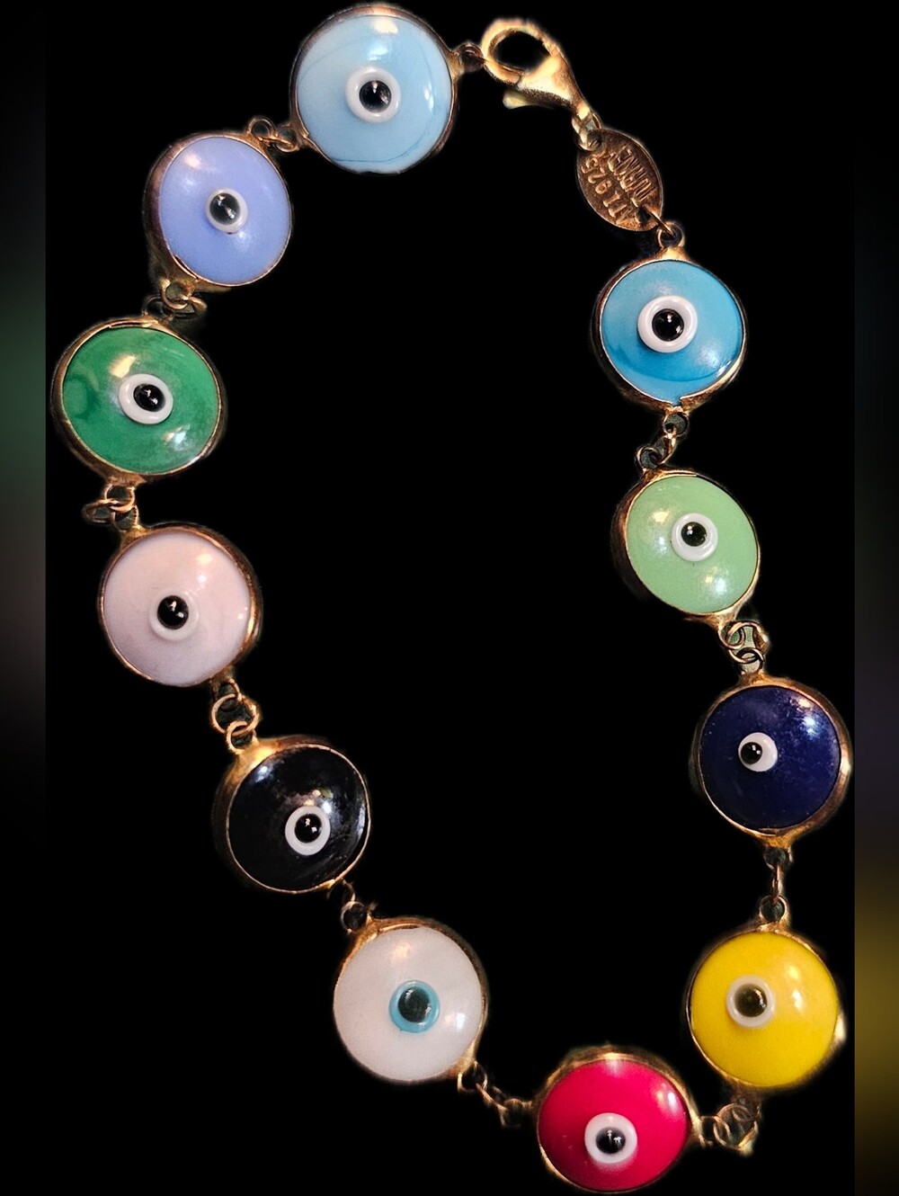 Colorful Gold Evil Eye Bracelet - 24k Nwot ✨️